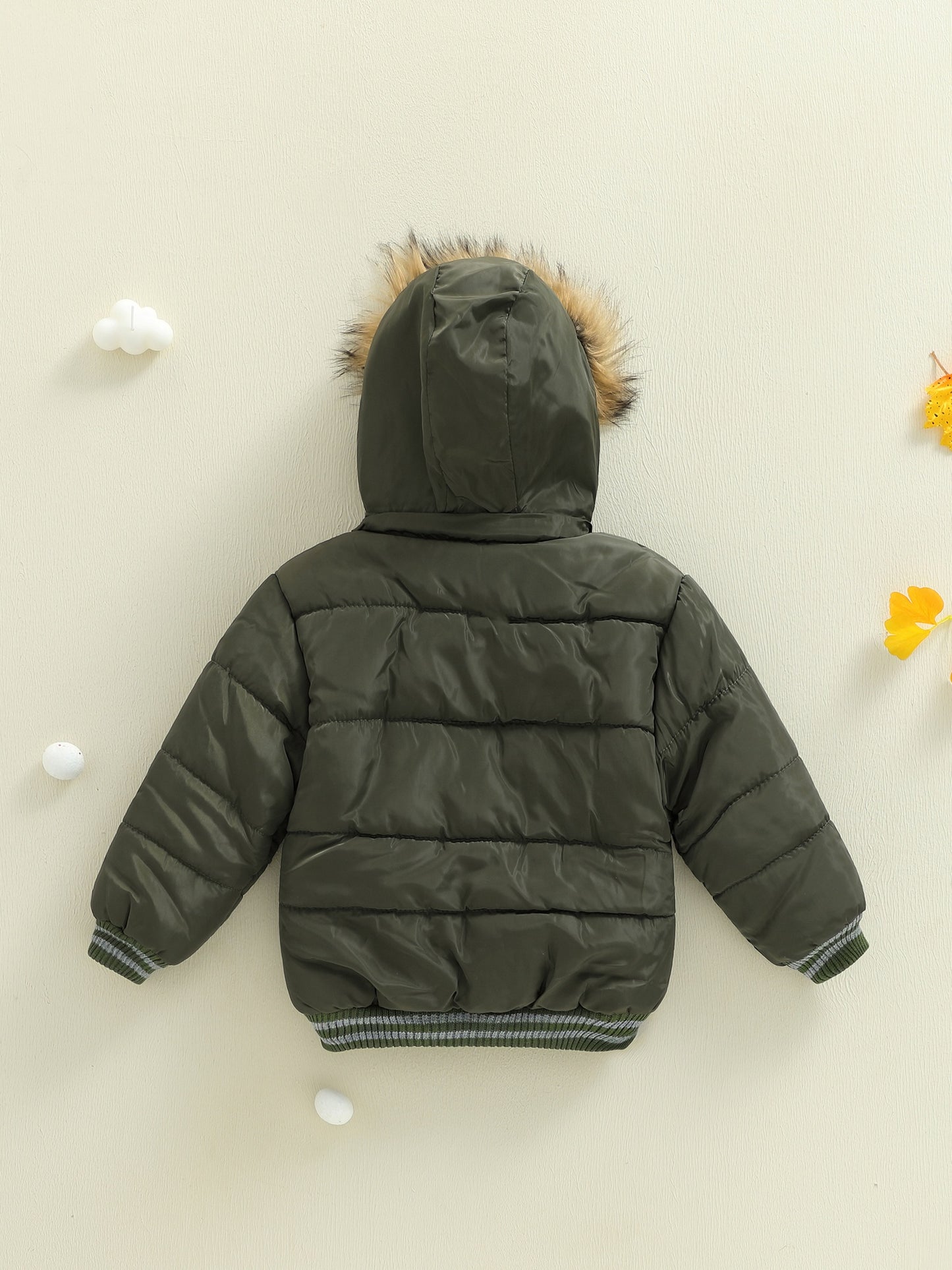 Boys' Thick Insulated Hooded Jacket