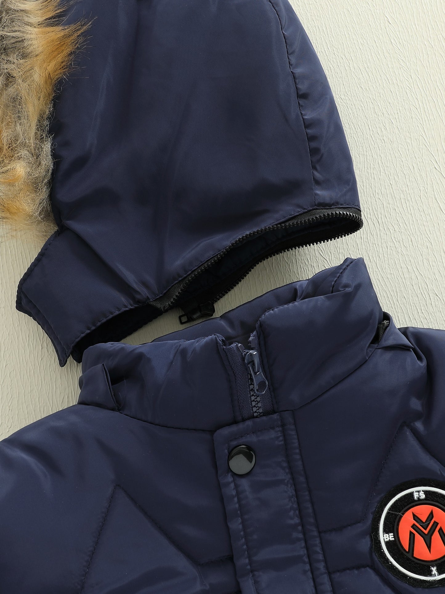 Boys' Thick Insulated Hooded Jacket