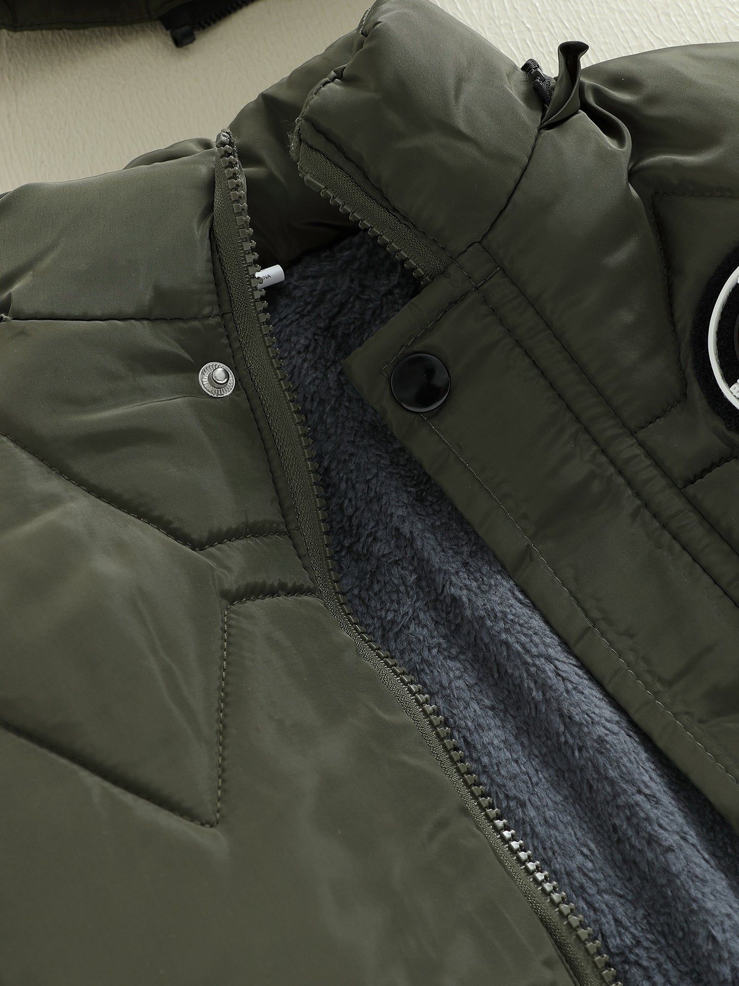 Boys' Thick Insulated Hooded Jacket