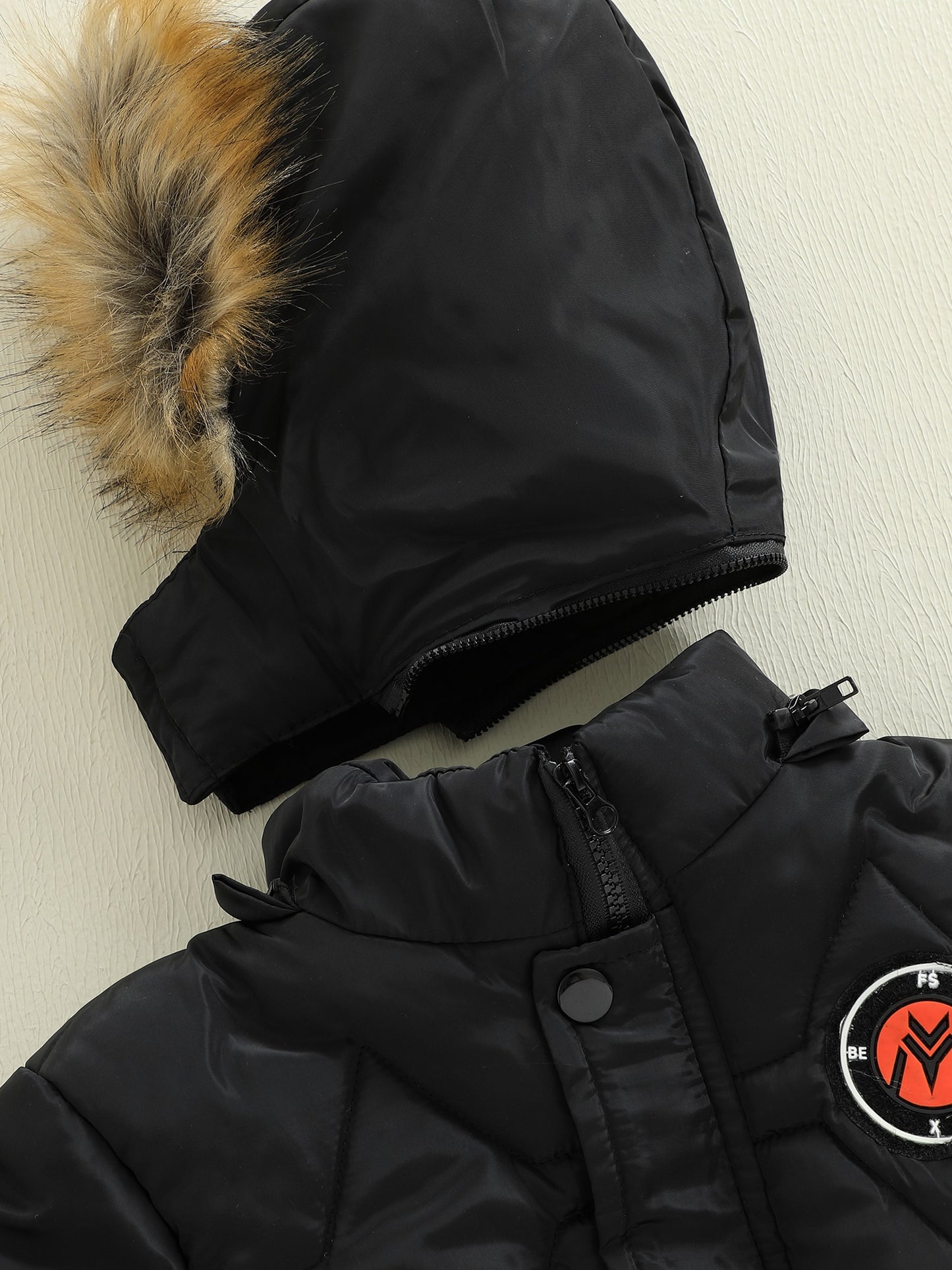 Boys' Thick Insulated Hooded Jacket