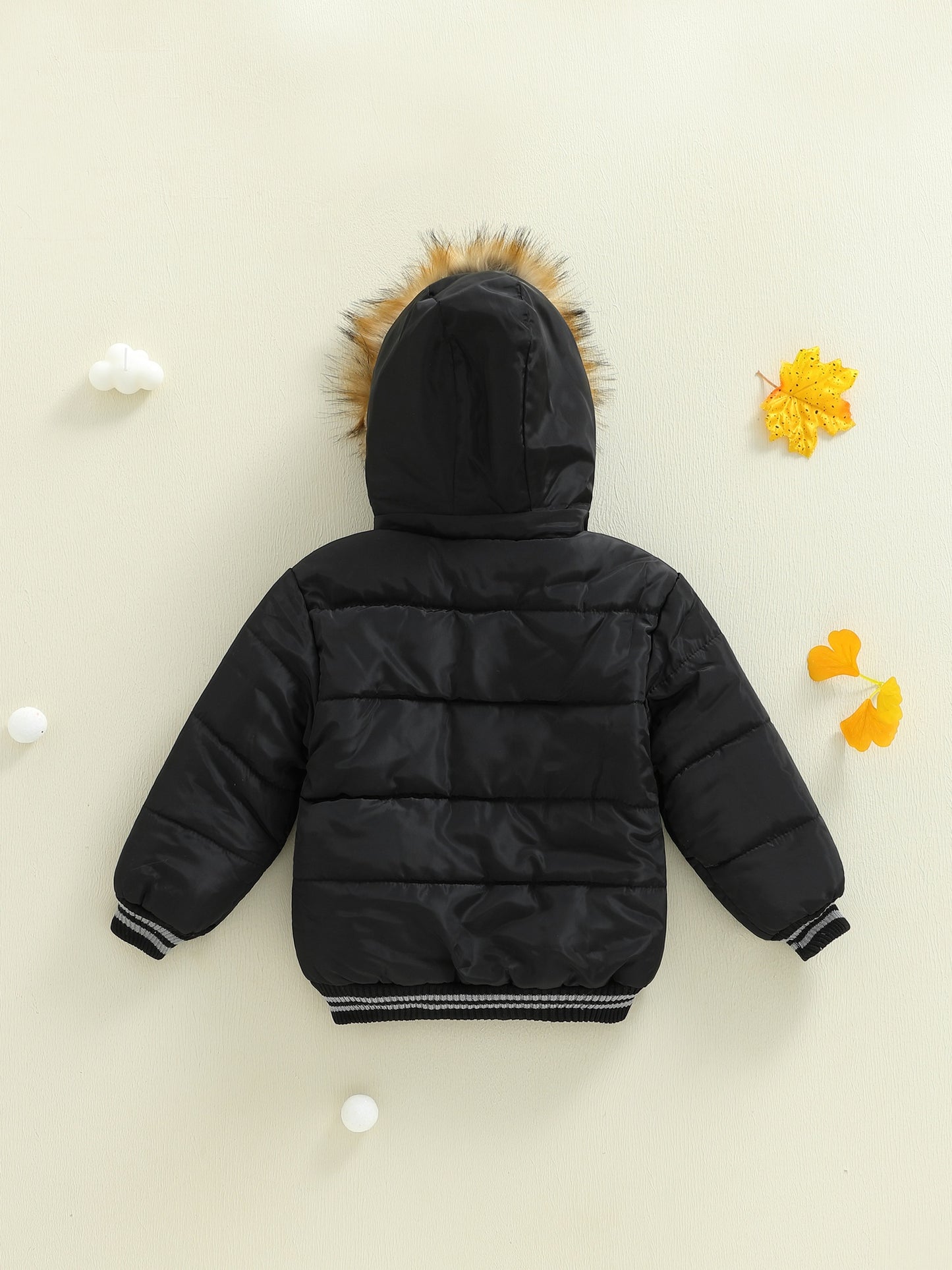 Boys' Thick Insulated Hooded Jacket